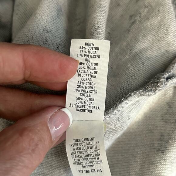 Aerie Oversized Desert Grey Leopard Fleece Pullover Size Small NWT - Picture 13 of 16